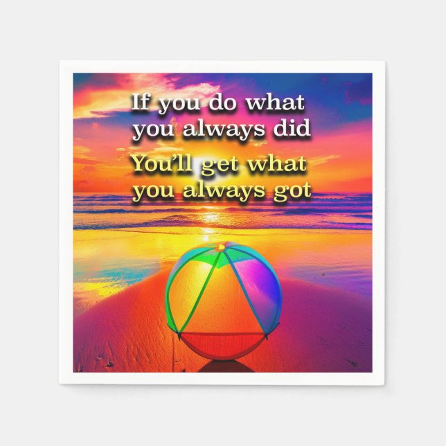 Guardanapo De Papel Do What You Always Did Recovery Slogan Sunrise (Frente)