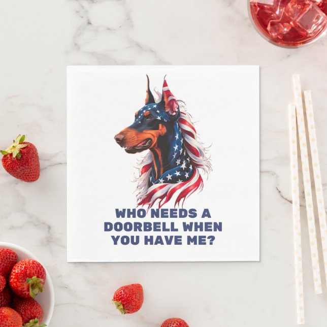 Guardanapo De Papel Doberman Pinscher (Insitu)