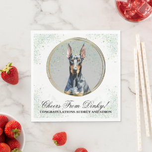 Guardanapo De Papel Doberman Pinscher Dog Wedkins Com Foto