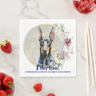 Guardanapo De Papel Doberman Pinscher Dog Wedkins Com Foto