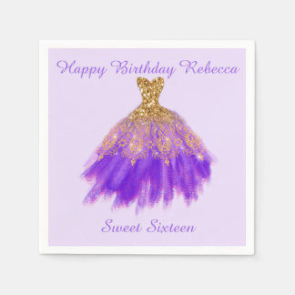 Guardanapo De Papel Doce 16º aniversário personalizado