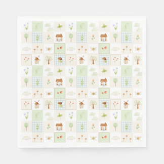 Guardanapo De Papel Doce Aniversário de Fazenda Grandmillenial Pintado