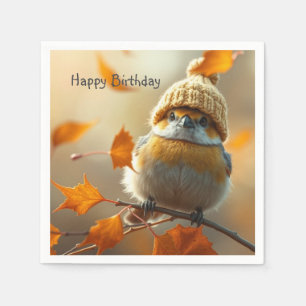 Guardanapo De Papel Doce Aniversário de Pássaro Pequeno