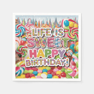 Guardanapo De Papel Doce Candyland Birthday Design - Divertido e Color