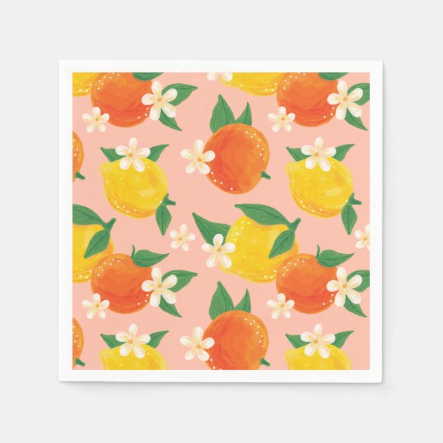 Guardanapo De Papel Doce Citrus Summer Napkin (Frente)