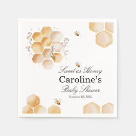 Guardanapo De Papel Doce como Chá de fraldas de Abelhas de Mel Napkins