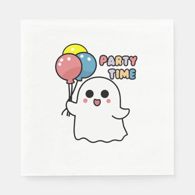 Guardanapo De Papel Doce Fantasma Pronto Para A Festa (Frente)