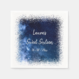 Guardanapo De Papel Doce Festa de Estrelas Azuis Marinhos Napkin