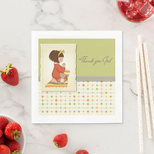 Guardanapo De Papel Doce Menina Oração Obrigada Deus