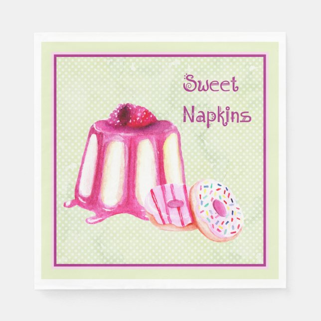 Guardanapo De Papel Doce Napkins para festa ou almoço com doces (Frente)