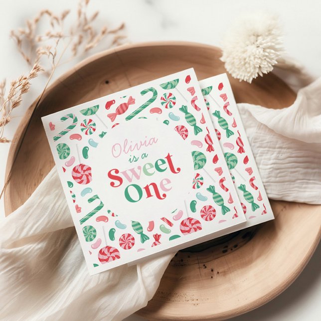 Guardanapo De Papel Doce Natal Doce Primeiro Aniversário (Criador carregado)