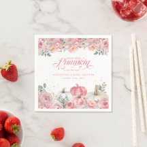 Doce Pequena Abóbora Rosa Floral Outono Chá de Beb