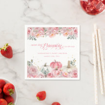 Doce Pequena Abóbora Rosa Floral Outono Chá de Beb