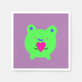 Guardanapo De Papel Doce Sapo com coração