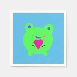 Guardanapo De Papel Doce Sapo com coração