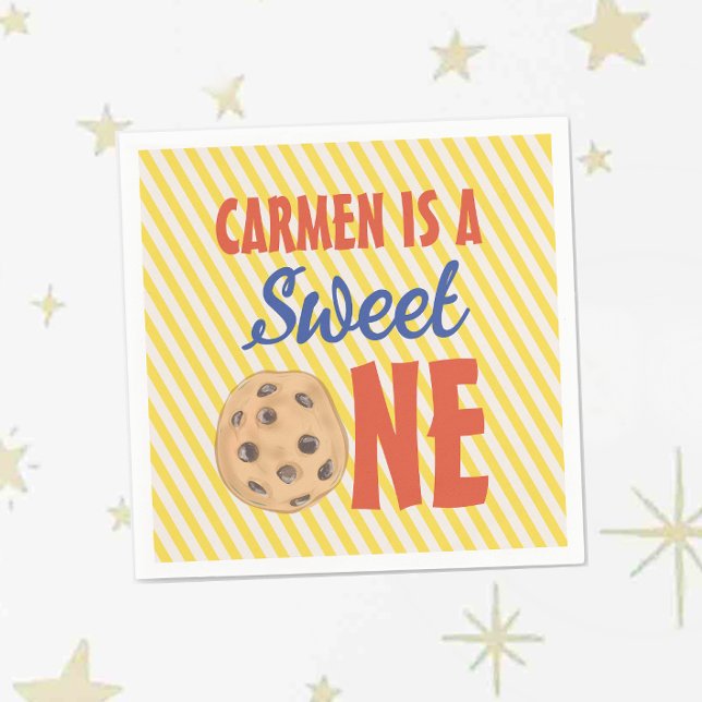 Guardanapo De Papel Doce Um Chocolate Cookie Aniversário Napkin (Criador carregado)