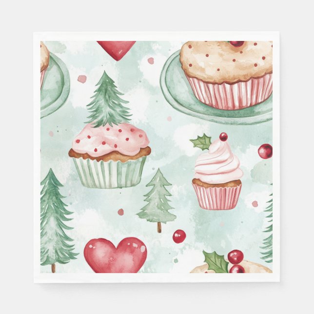 Guardanapo De Papel Doces de Natal Festivos (Frente)