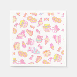 Guardanapo De Papel Doces padaria e Bebidas Brancas