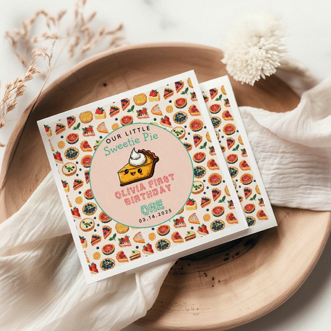 Guardanapo De Papel Docinho - Festa de primeiro aniversario no Dia Pi (Criador carregado)
