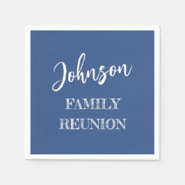 Guardanapo De Papel Documento Azul de Reunião da Família Personalizada