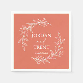 Guardanapo De Papel Documento de Casamento Personalizado Eucalyptus Te