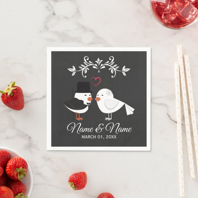 Guardanapo De Papel Documento de Casamento Personalizado Napkin (Insitu)