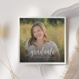 Guardanapo De Papel Documento de Graduação de Fotos de Script Moderno