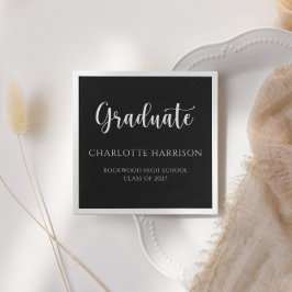 Guardanapo De Papel Documento de Graduação de Script Casual Moderno