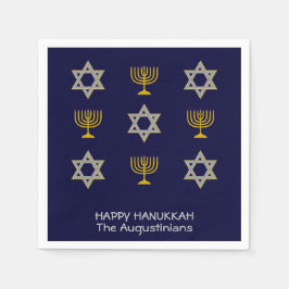 Guardanapo De Papel Documento de Hanukkah Personalizado do Marinho Ele