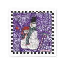 Documento de saudações da neve Napkins