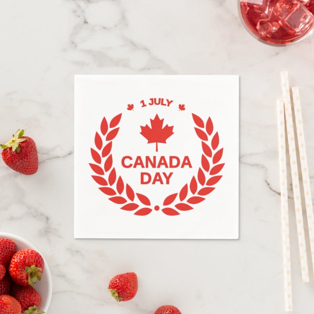 Guardanapo De Papel Documento de Terra do Dia do Canadá Napkins (Insitu)