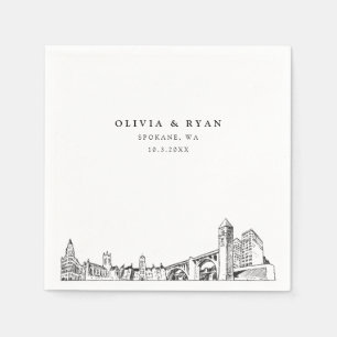 Guardanapo De Papel Documento Minimalista de Spokane Wedding