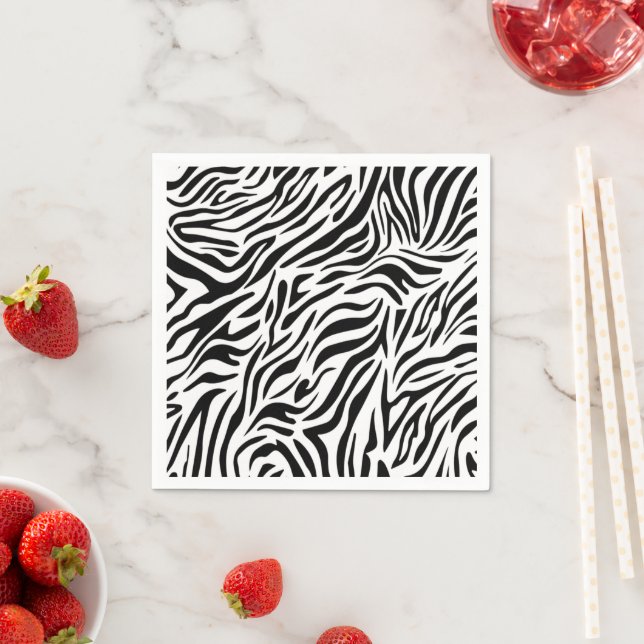 Guardanapo De Papel Documento Tema Zebra Napkins para Festas (Insitu)