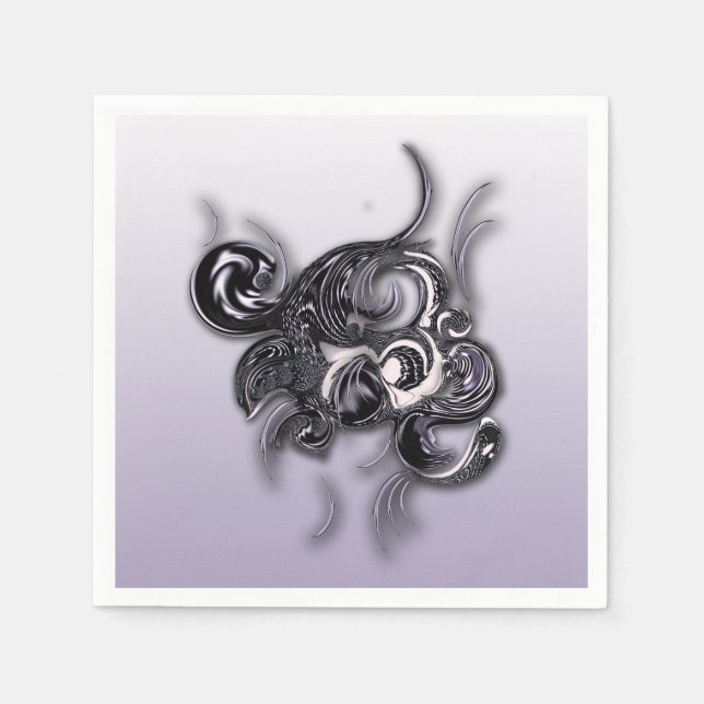 Guardanapo De Papel Documento "Uma Elegância Refletora" (Frente)