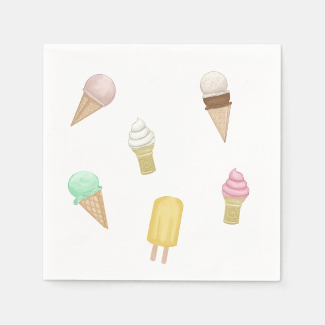 Guardanapo De Papel Doentes Sociais Doentes com Sorvete Retroativo (Frente)