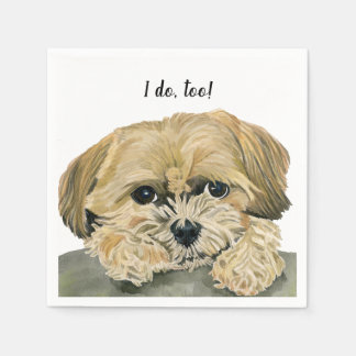 Guardanapo De Papel  Dog Custom Cocktail Napkin