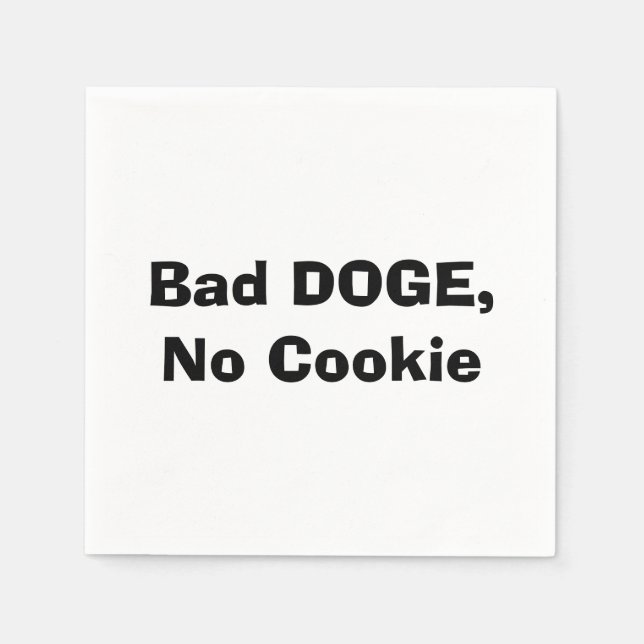Guardanapo De Papel DOGE Mau, Sem Cookie (Frente)