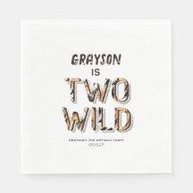 Dois animais selvagens Safari segundo aniversário