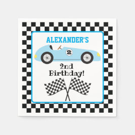 Guardanapo De Papel Dois Bairthday de Corrida Azul Rápida