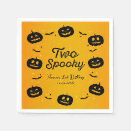 Guardanapo De Papel Dois Felizes Aniversário do Halloween Pumpkins & B