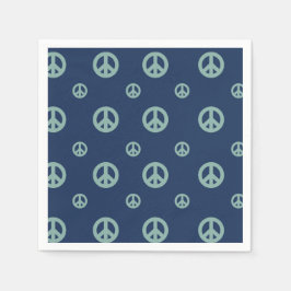 Guardanapo De Papel Dois garotos retrô descolados sinal de paz anivers