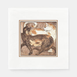 Guardanapo De Papel Dois gatos (por Franz Marc)