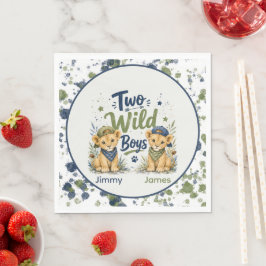 Guardanapo De Papel Dois Meninos Selvagens Aniversário Personalizado