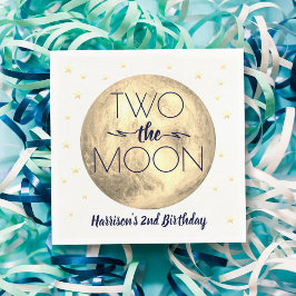 Guardanapo De Papel Dois O segundo aniversário Da Lua Napkins