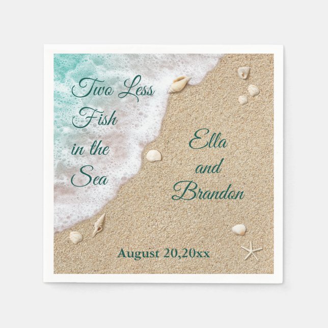 Guardanapo De Papel Dois peixes a menos no mar (Frente)