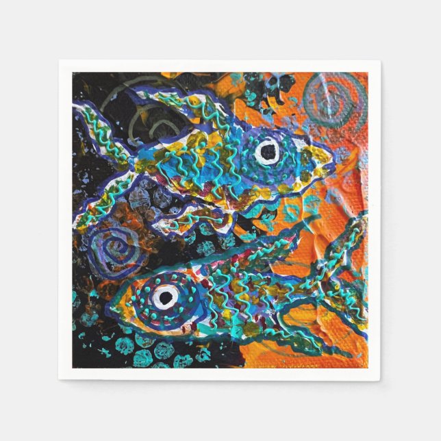 Guardanapo De Papel Dois Peixes de Nápoles (Frente)