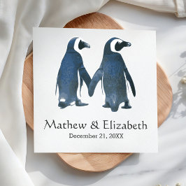 Guardanapo De Papel Dois Pinguins Fofos | Casamento Romântico