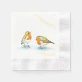 Guardanapo De Papel Dois Robins vermelhos