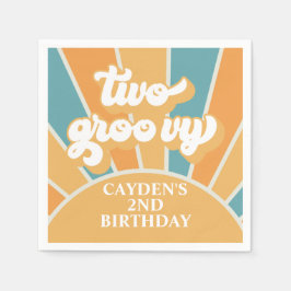 Guardanapo De Papel Dois segundo aniversário Retro Sunshine Boy