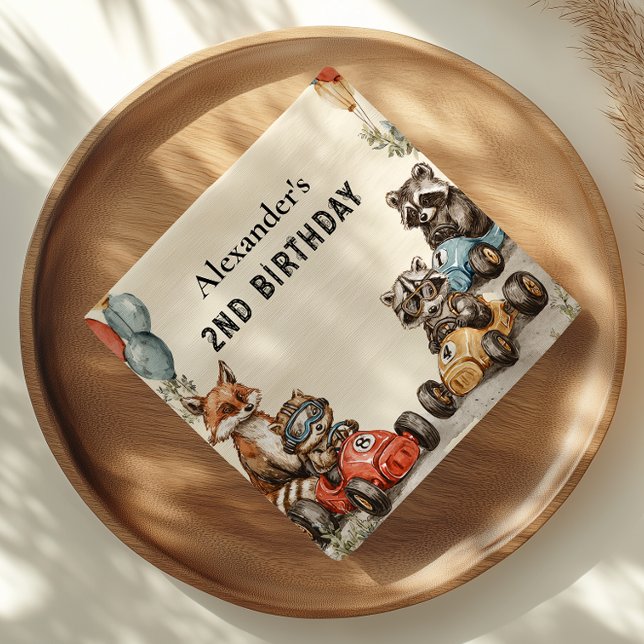 Guardanapo De Papel Dois segundos aniversários Rápidos De Animais Da F (Criador carregado)